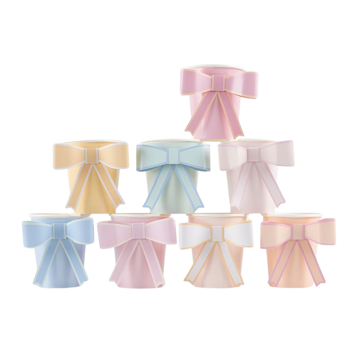 Pastel Bow Cups