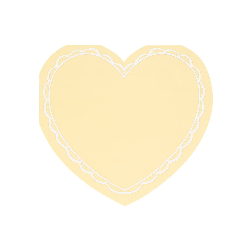 Pastel Heart Shaped Dinner Napkins