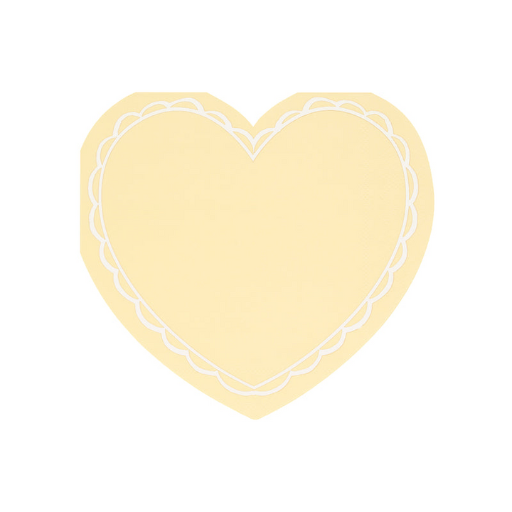 Pastel Heart Shaped Dinner Napkins