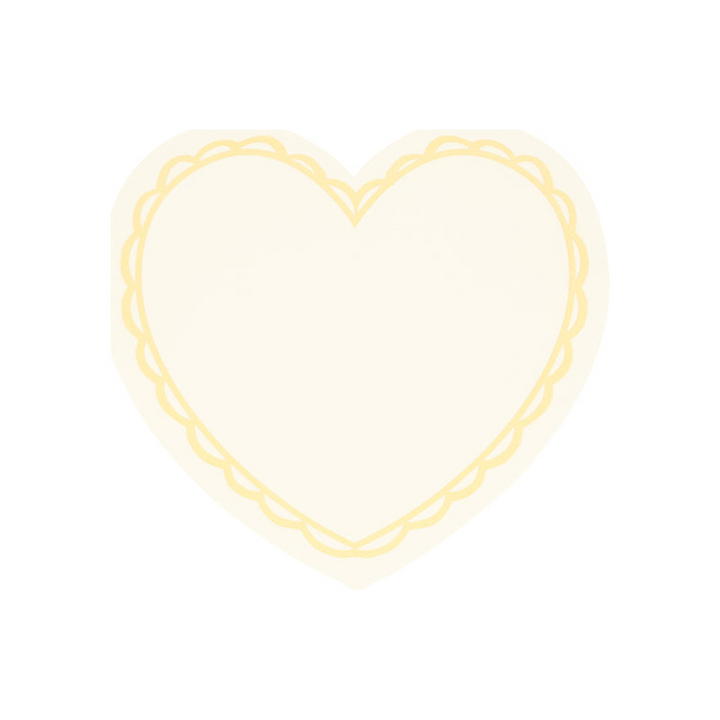 Pastel Heart Shaped Dinner Napkins