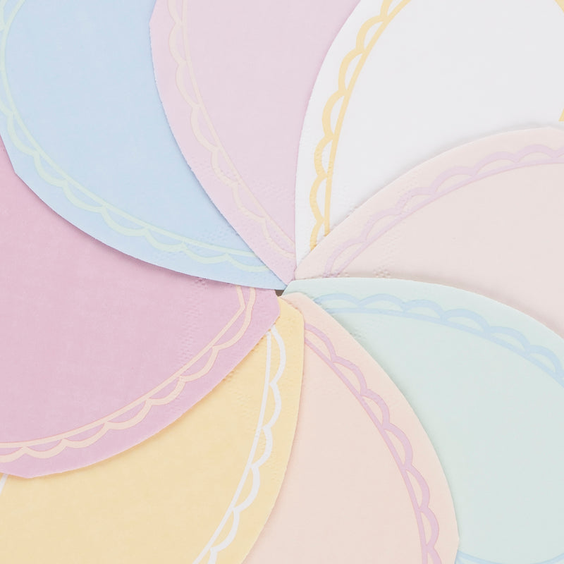 Pastel Heart Shaped Dinner Napkins