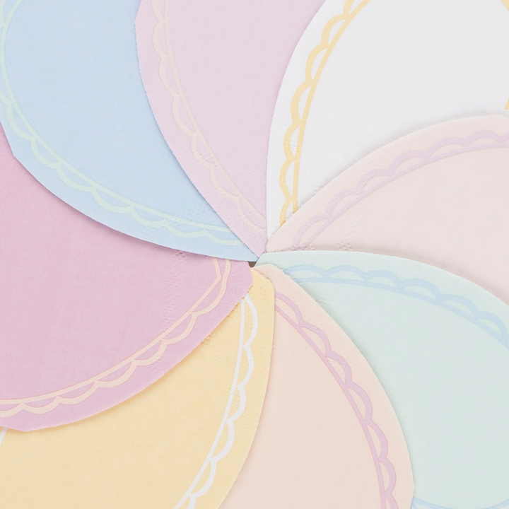 Pastel Heart Shaped Dinner Napkins
