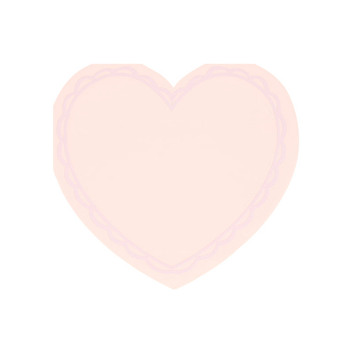 Pastel Heart Shaped Dinner Napkins