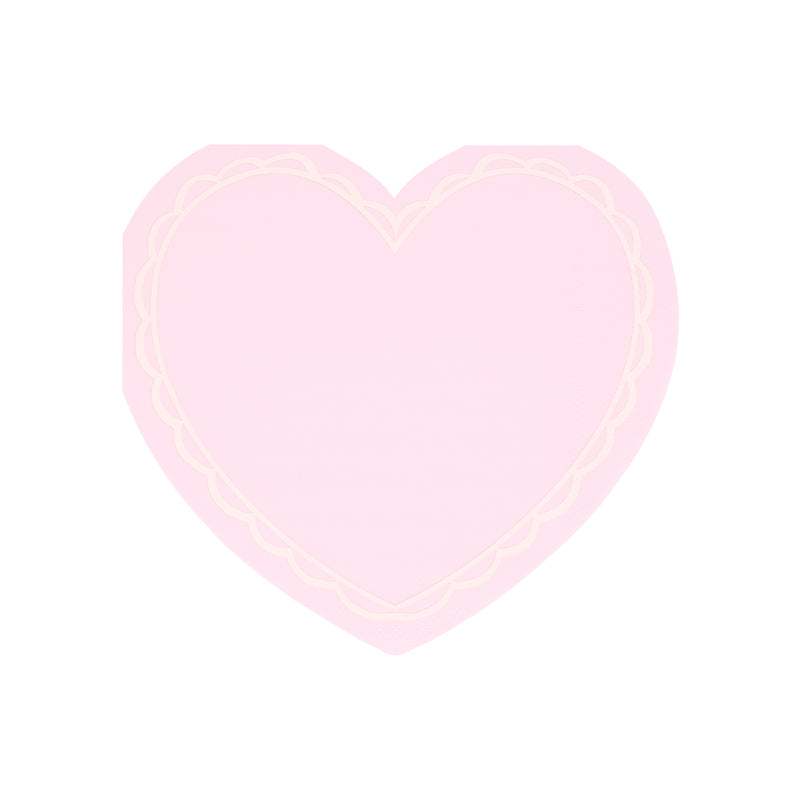 Pastel Heart Shaped Dinner Napkins