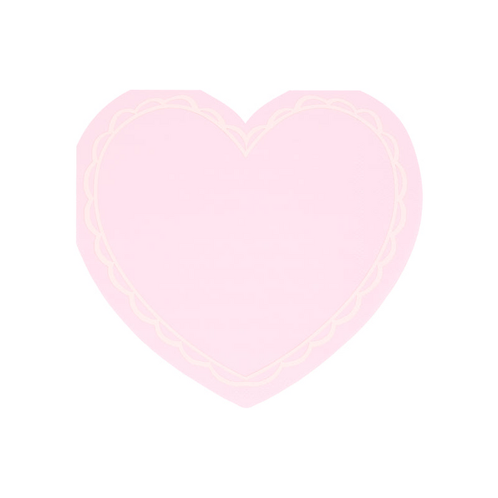 Pastel Heart Shaped Dinner Napkins