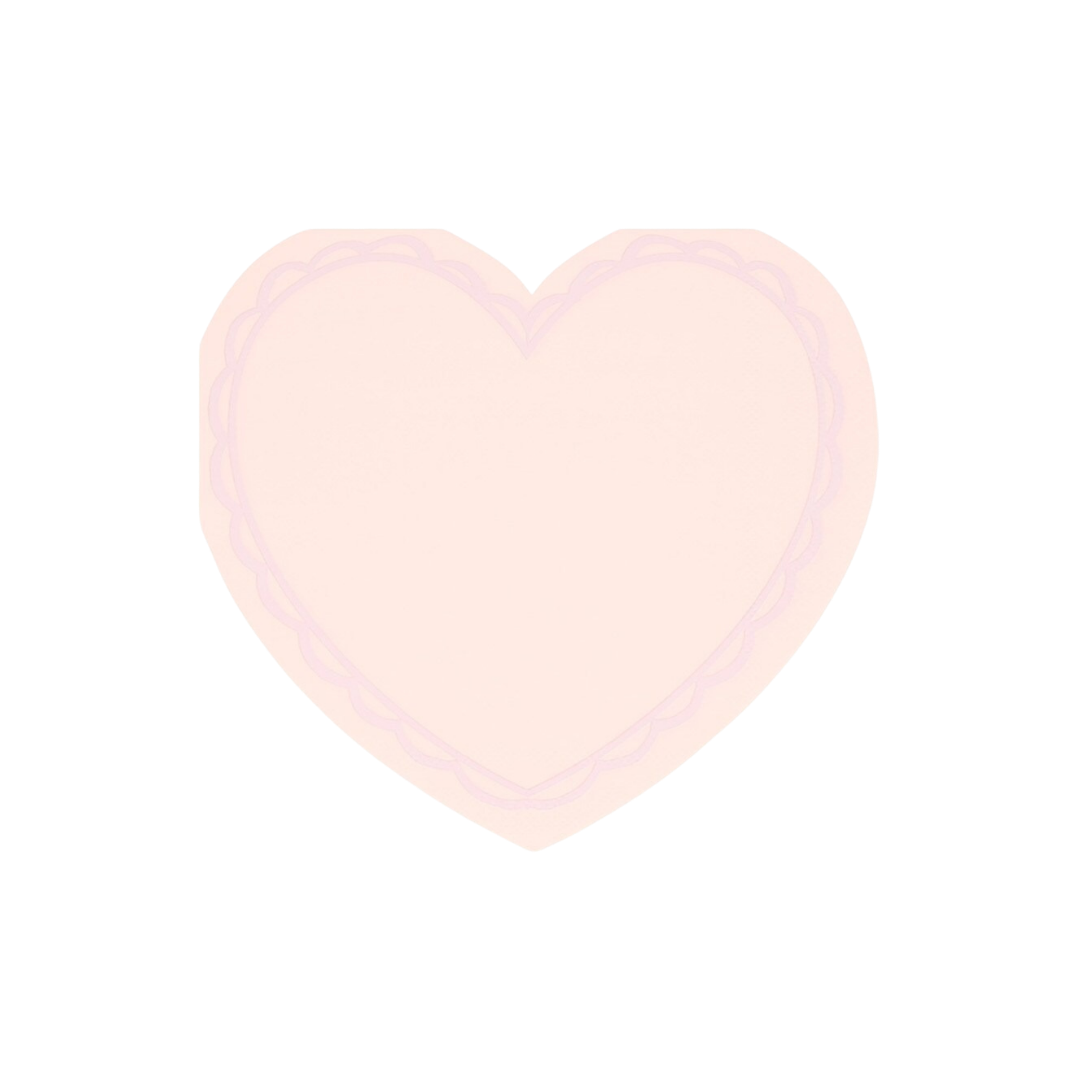 Pastel Heart Shaped Napkins