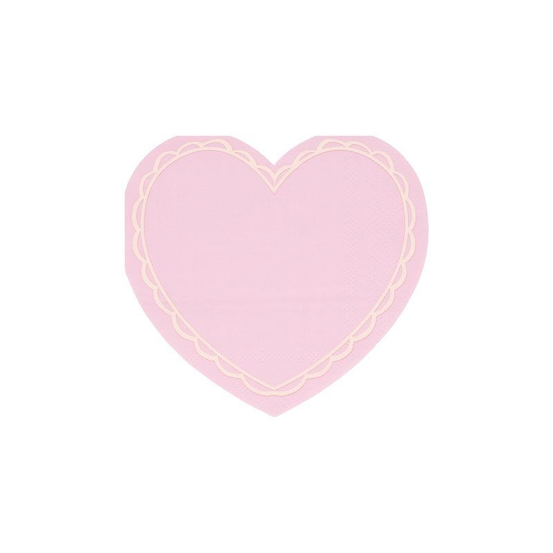 Pastel Heart Shaped Cocktail Napkins
