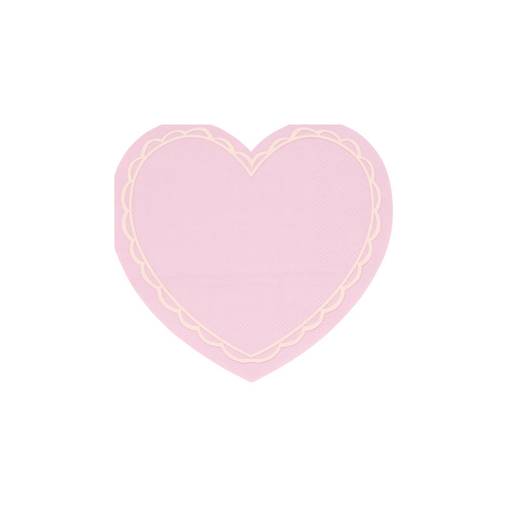 Pastel Heart Shaped Cocktail Napkins