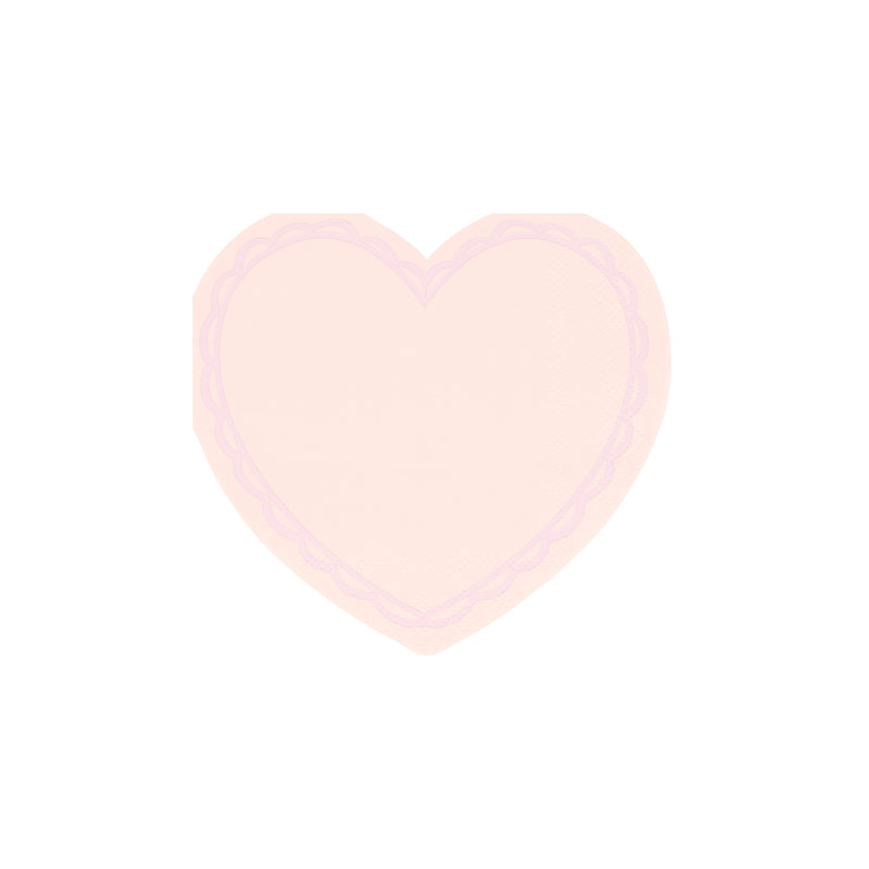 Pastel Heart Shaped Cocktail Napkins