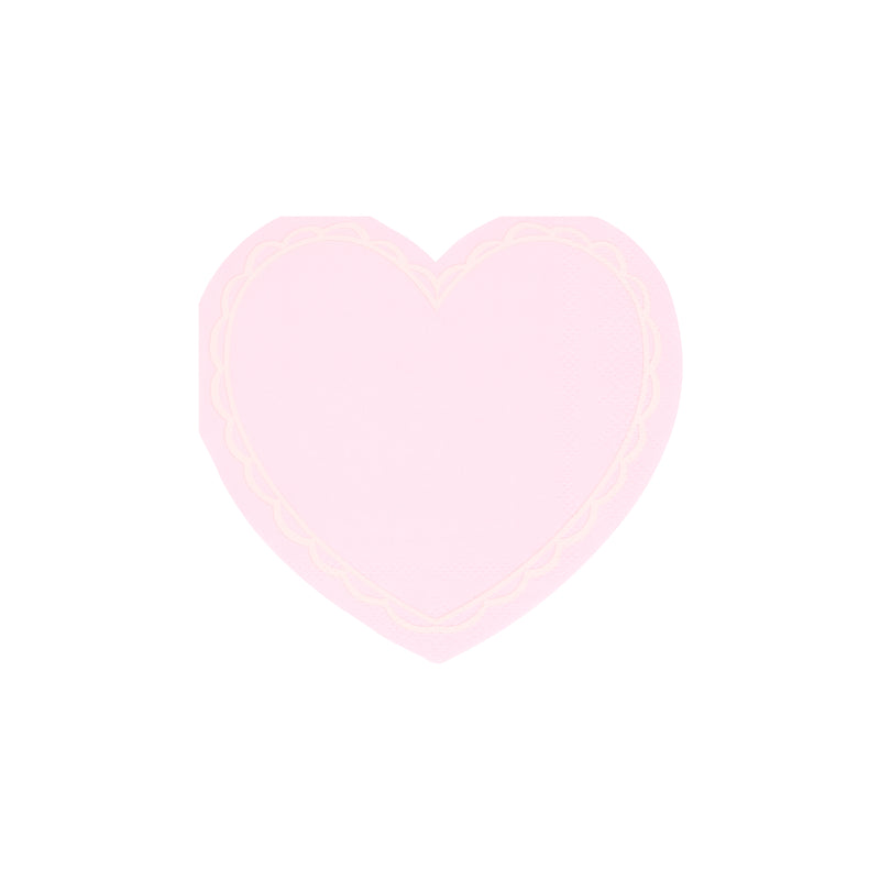 Pastel Heart Shaped Cocktail Napkins