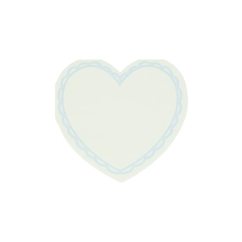 Pastel Heart Shaped Cocktail Napkins