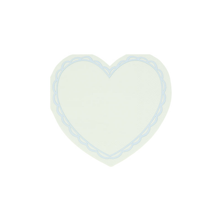 Pastel Heart Shaped Cocktail Napkins