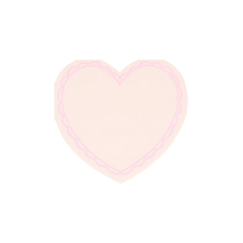 Pastel Heart Shaped Cocktail Napkins