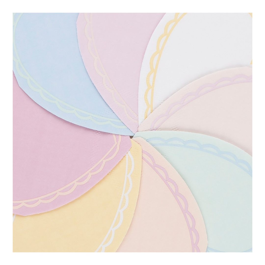 Pastel Heart Shaped Napkins
