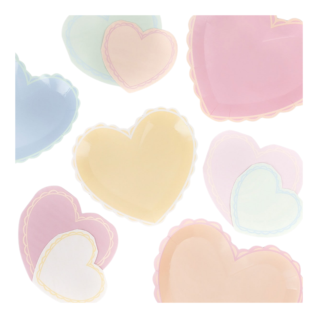 Pastel Heart Shaped Napkins