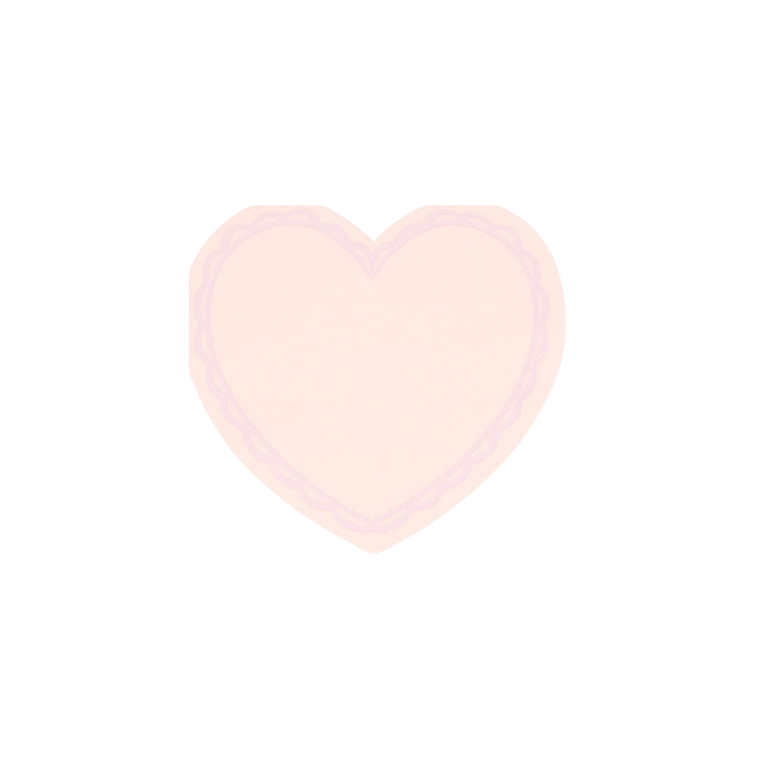 Pastel Heart Shaped Napkins