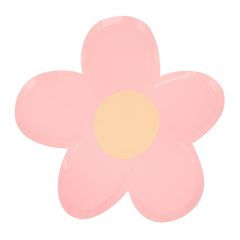 Pink flower shaped plate for birthday from Parte Haus party supply store in Bethesda MD