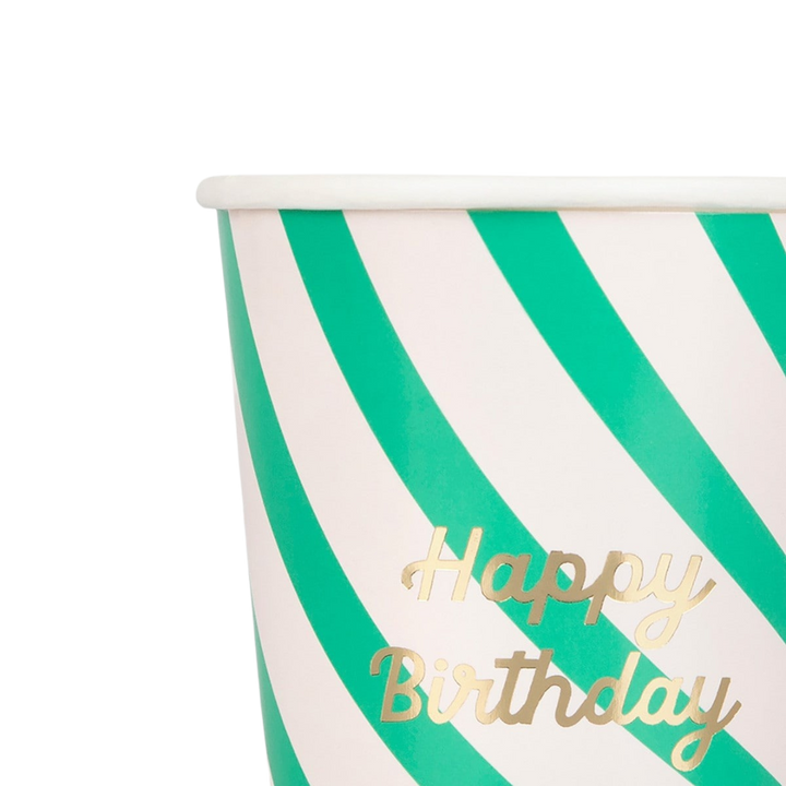Colorful Happy Birthday Cups
