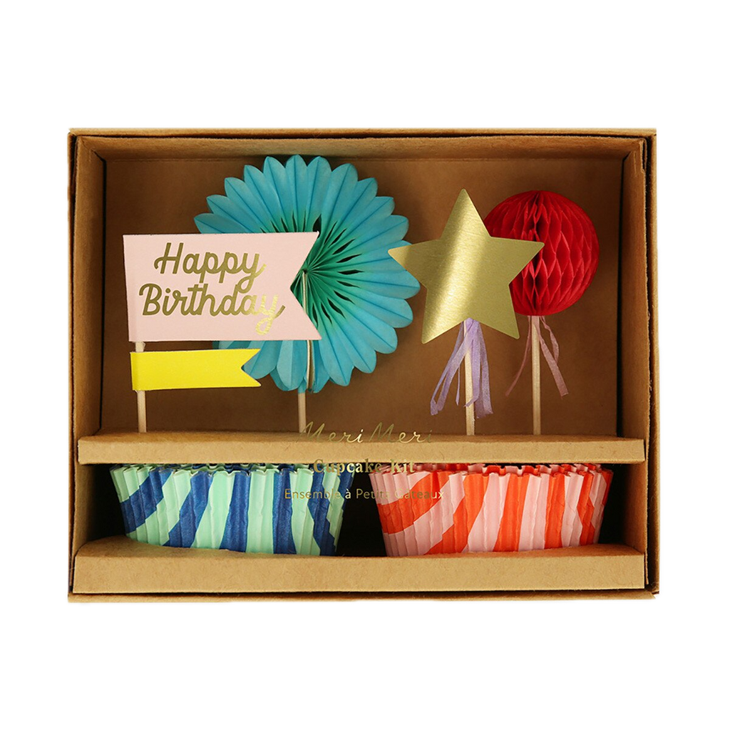 Stripe Party Cupcake Kit