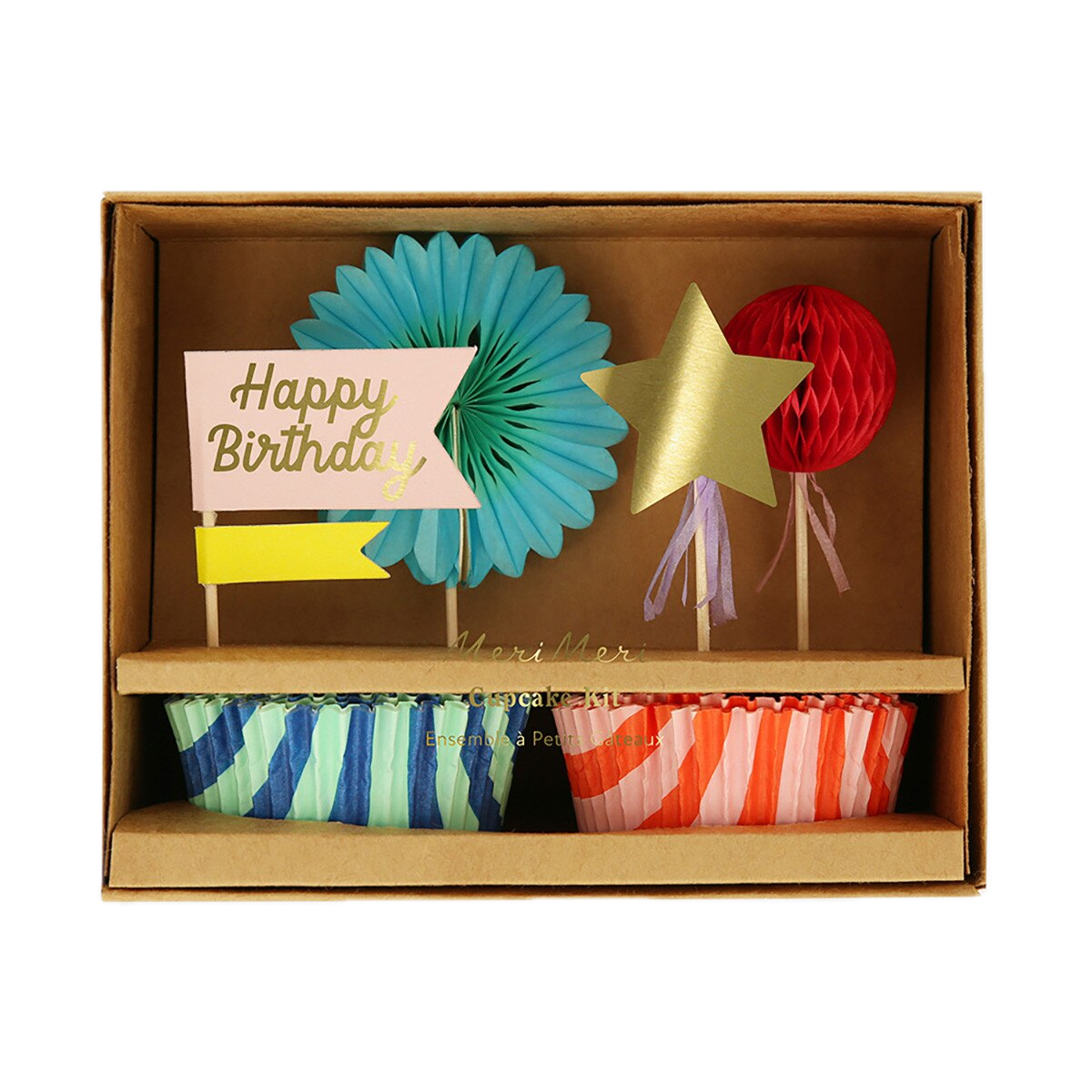 Stripe Party Cupcake Kit