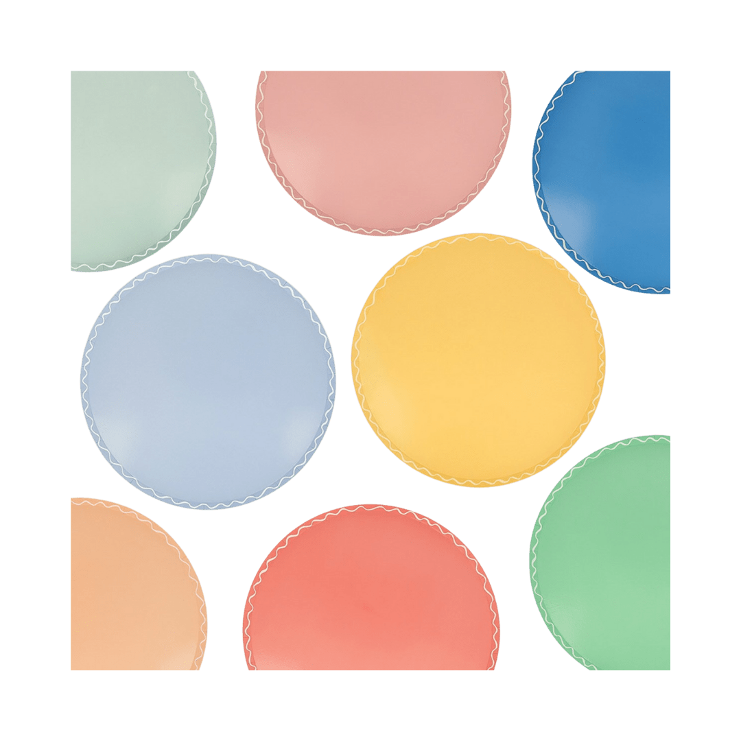 Multicolor Wavy Line Plates - 2 Sizes
