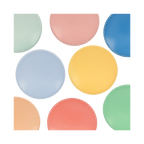 Assorted Colors Wavy Line Dinner Plates