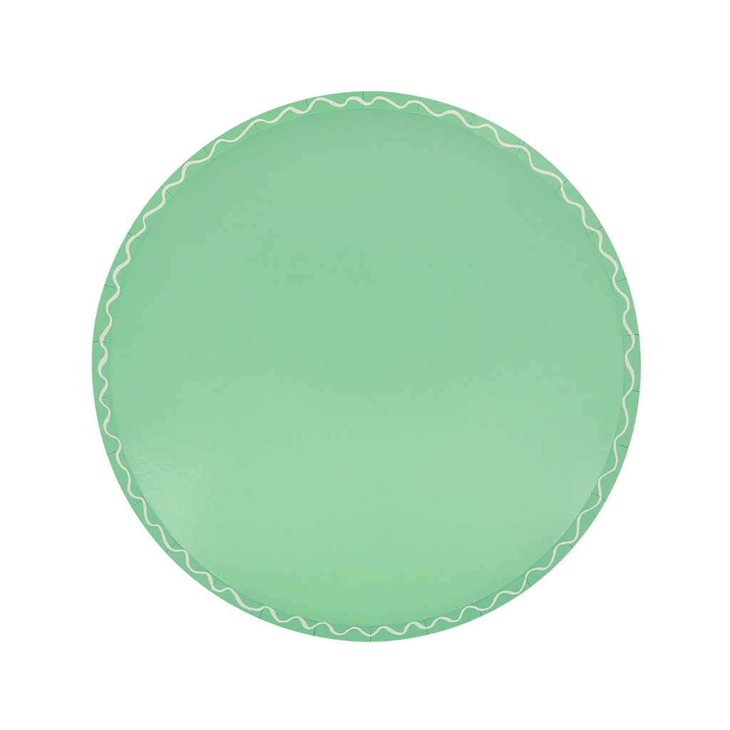 Assorted Colors Wavy Line Dinner Plates