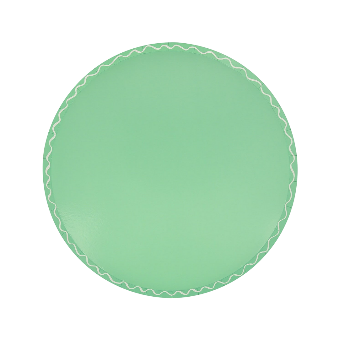 Assorted Colors Wavy Line Dinner Plates