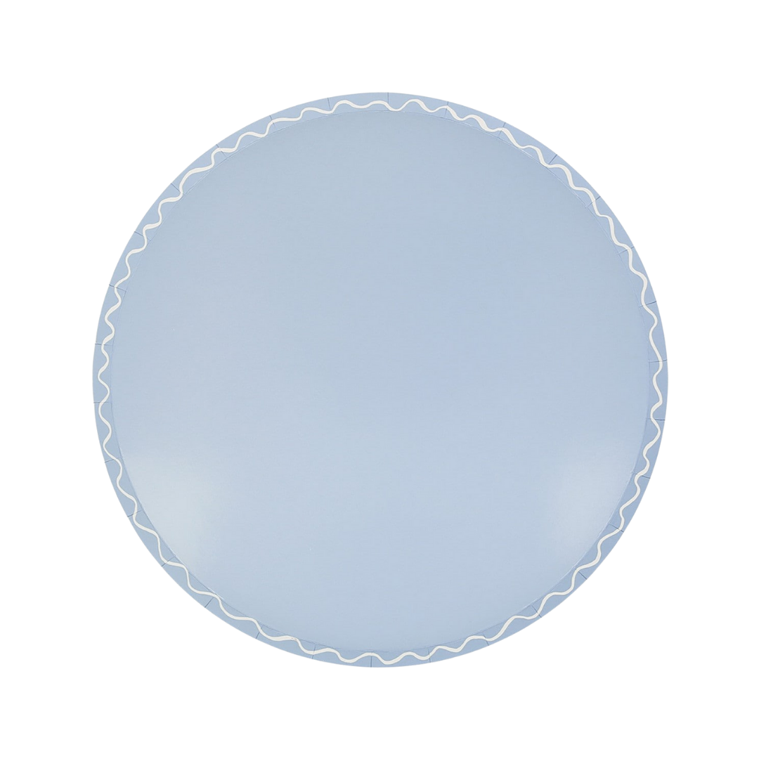 Assorted Colors Wavy Line Dinner Plates