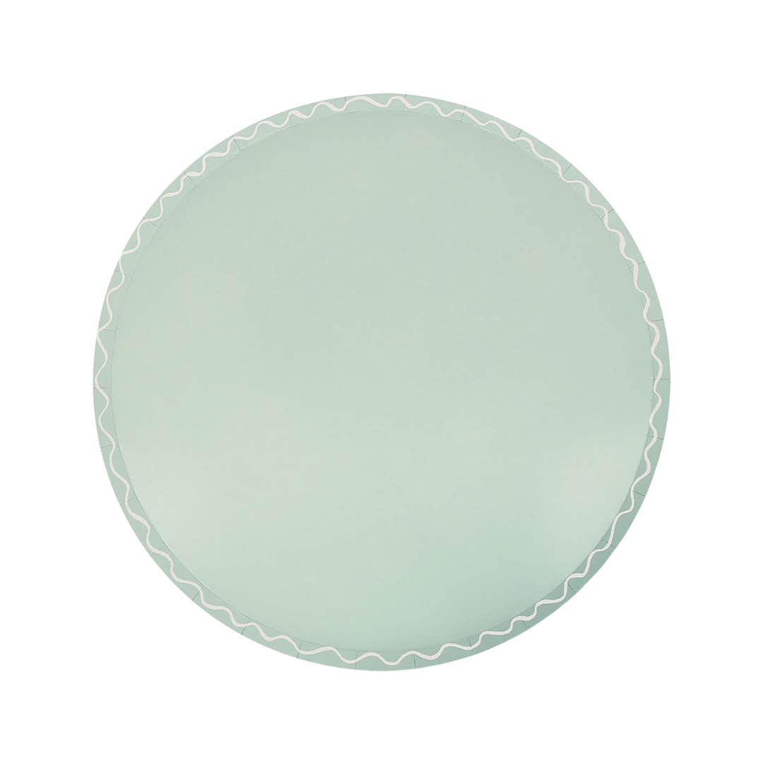 Assorted Colors Wavy Line Dinner Plates