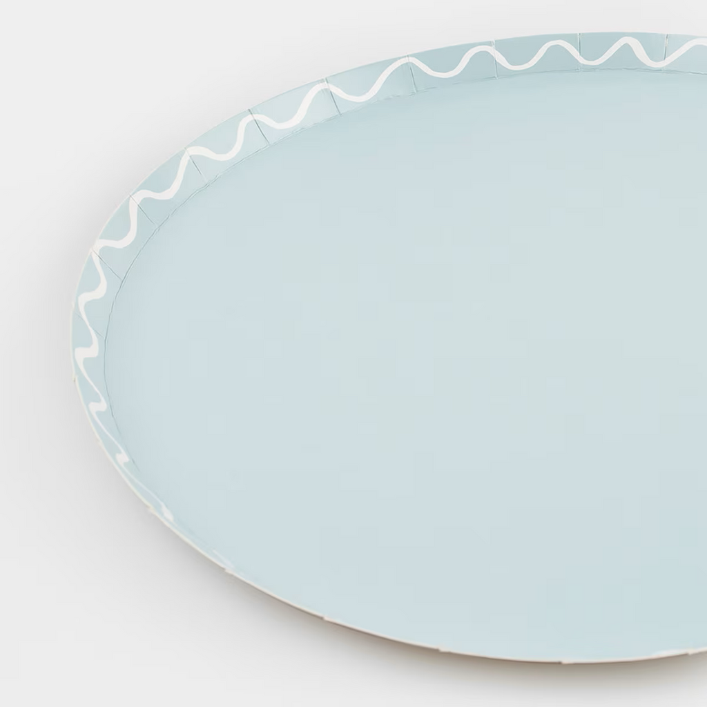 Assorted Colors Wavy Line Appetizer Plates