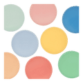 Assorted Colors Wavy Line Appetizer Plates