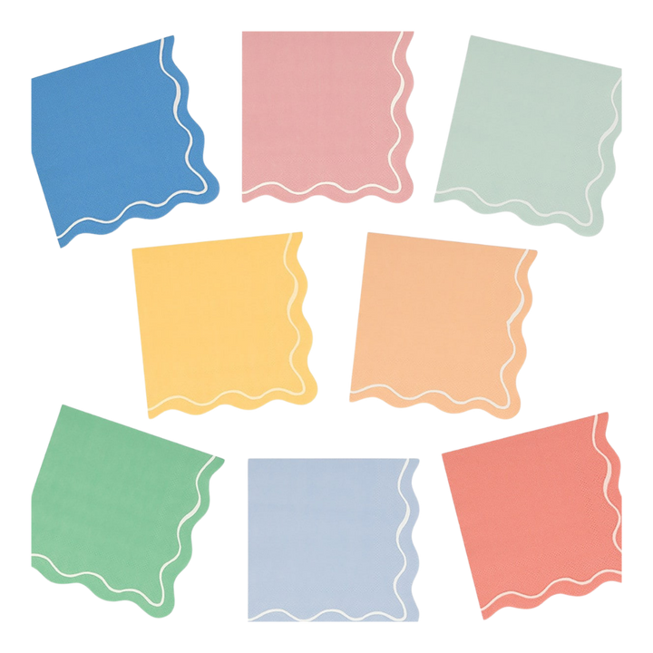 Mixed Wavy Line Small Napkins