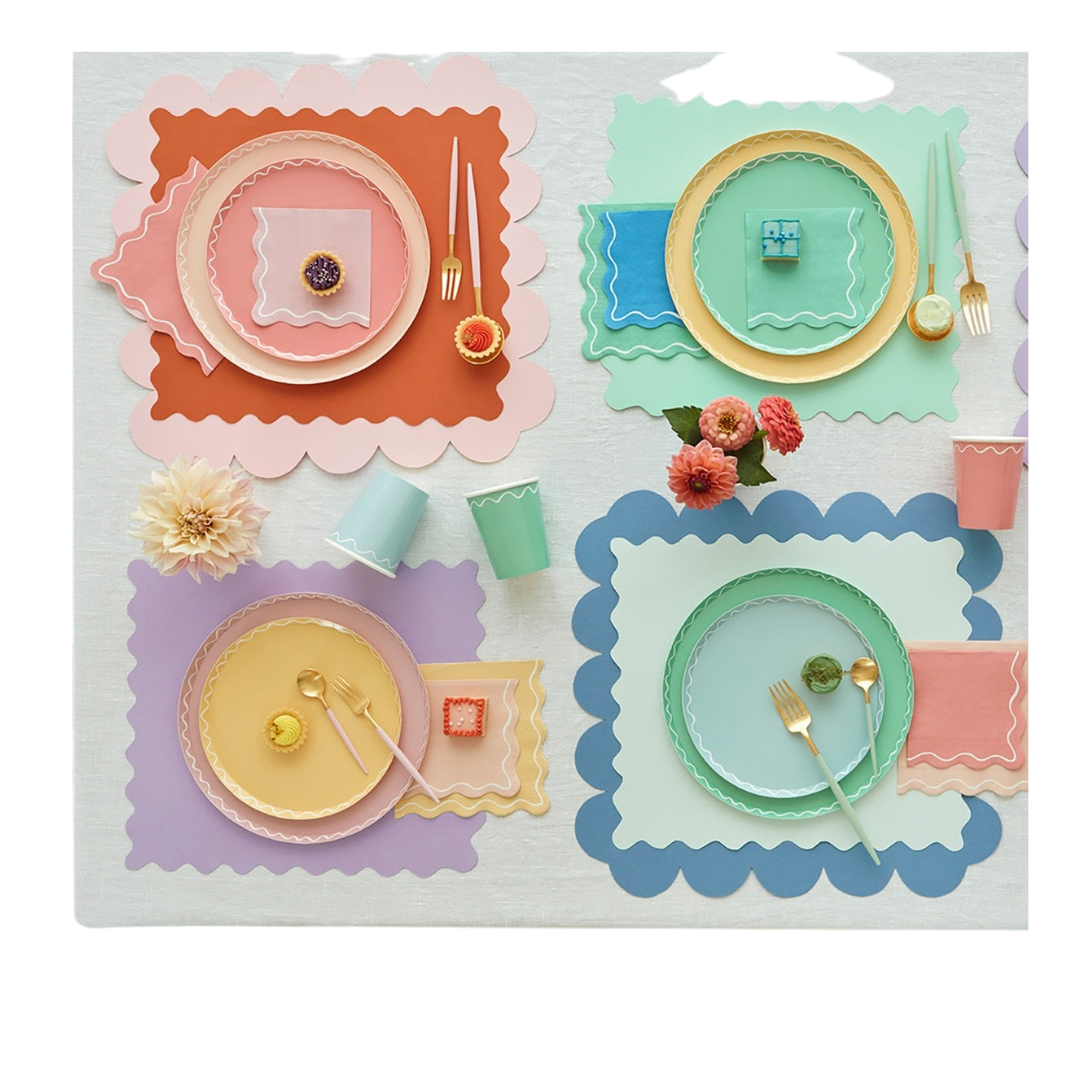Mixed Wavy Line Small Napkins