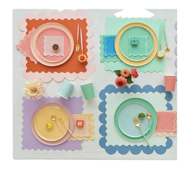 Mixed Wavy Line Small Napkins