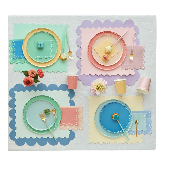Mixed Wavy Line Small Napkins