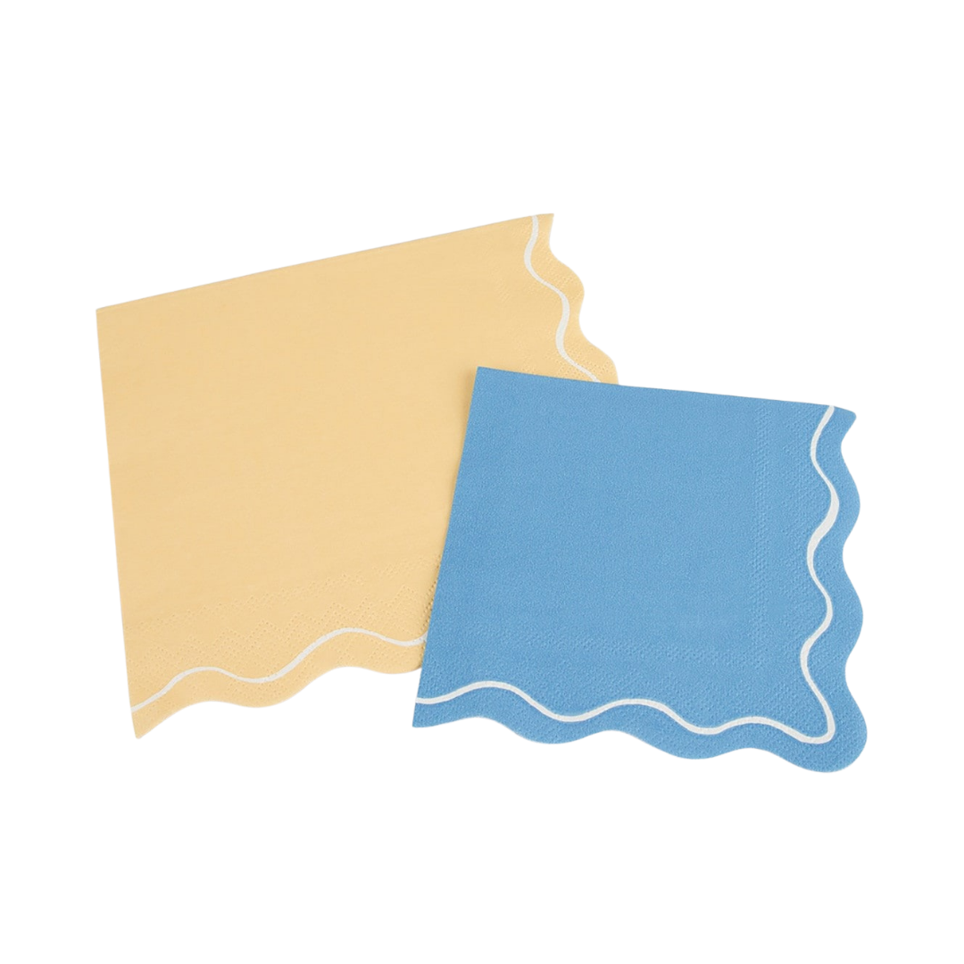 Mixed Wavy Line Small Napkins
