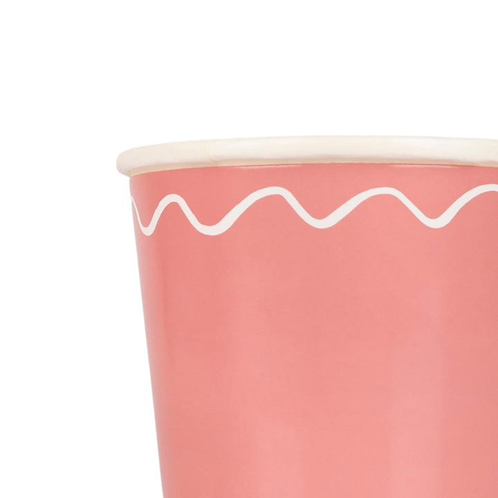 Pastel Wavy Line Cups