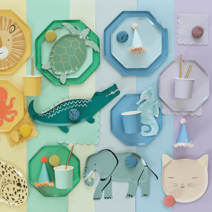 Blue Cornflower Octagon Plates - 2 Sizes