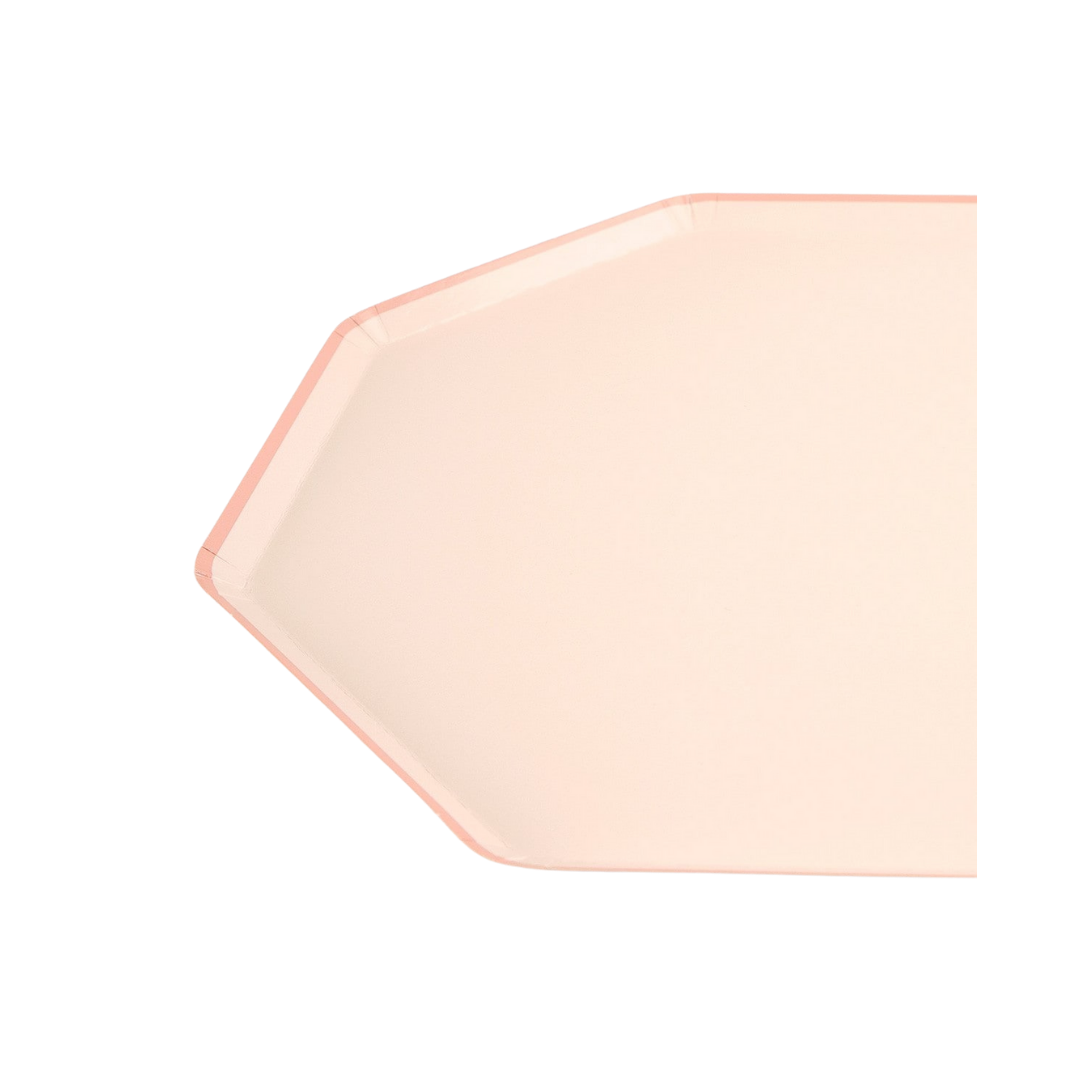 Pink  Ballet Slipper Octagonal Dinner Plates