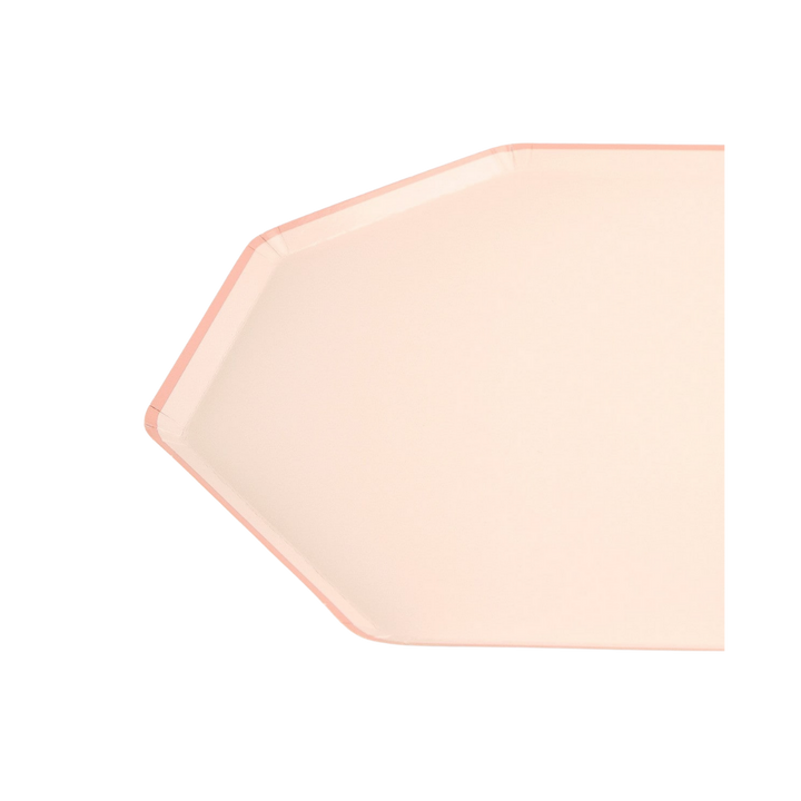 Pink  Ballet Slipper Octagonal Dinner Plates