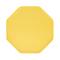 Yellow octagon plate solid color design birthday from Parte Haus party supply store in Bethesda MD