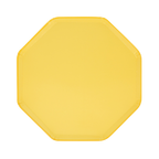 Yellow octagon plate solid color design birthday from Parte Haus party supply store in Bethesda MD