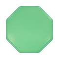 Green octagon plate with glossy finish for birthday from Parte Haus party supply store in Bethesda MD