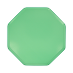 Green octagon plate with glossy finish for birthday from Parte Haus party supply store in Bethesda MD
