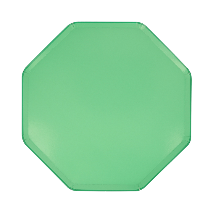 Green Emerald Octagonal Dinner Plates