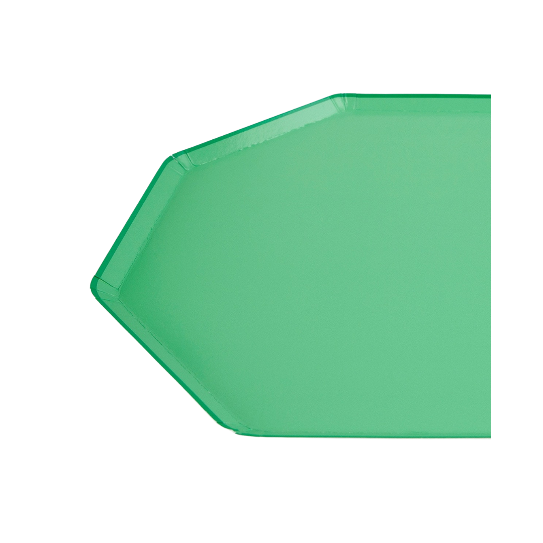 Green Emerald Octagonal Dinner Plates
