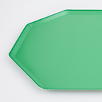 Green octagon plate with glossy finish for birthday from Parte Haus party supply store in Bethesda Maryland