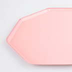 Pink geometric paper plate for birthday or baby shower from Parte Haus party supply store in Bethesda MD