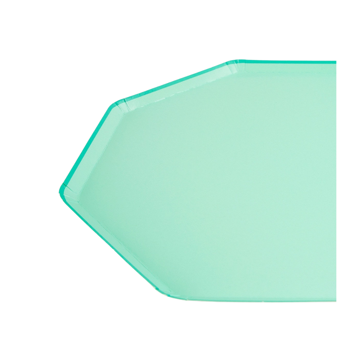 Green Sea Foam Octagonal Dinner Plates